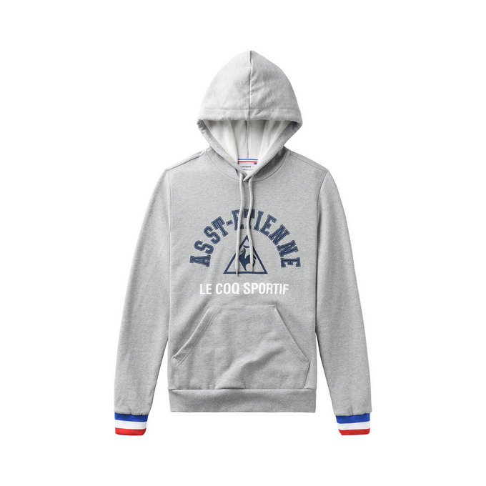 Le Coq Sportif Po Hood As Saint Etienne Light Heather Grey Sweats Homme